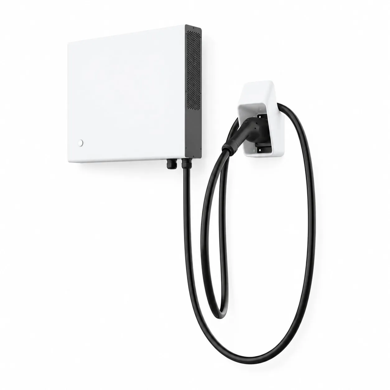 MOLZEX TVD Series thin white DC wall charger with side cable holder