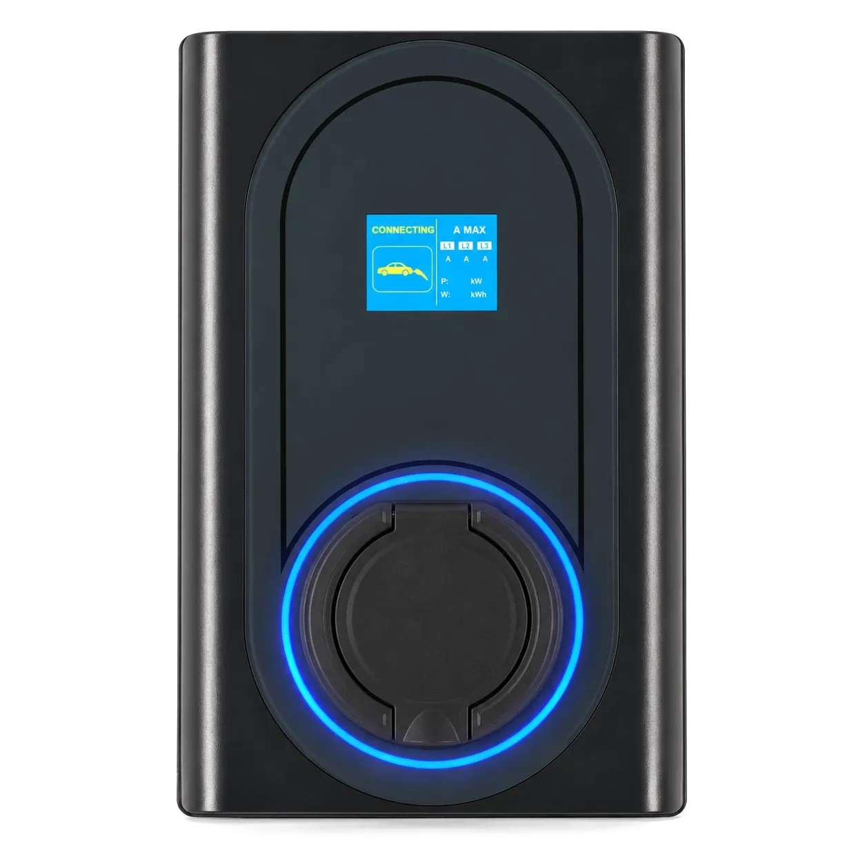 MOLZEX Mini Series compact wallbox with colour screen and blue light ring