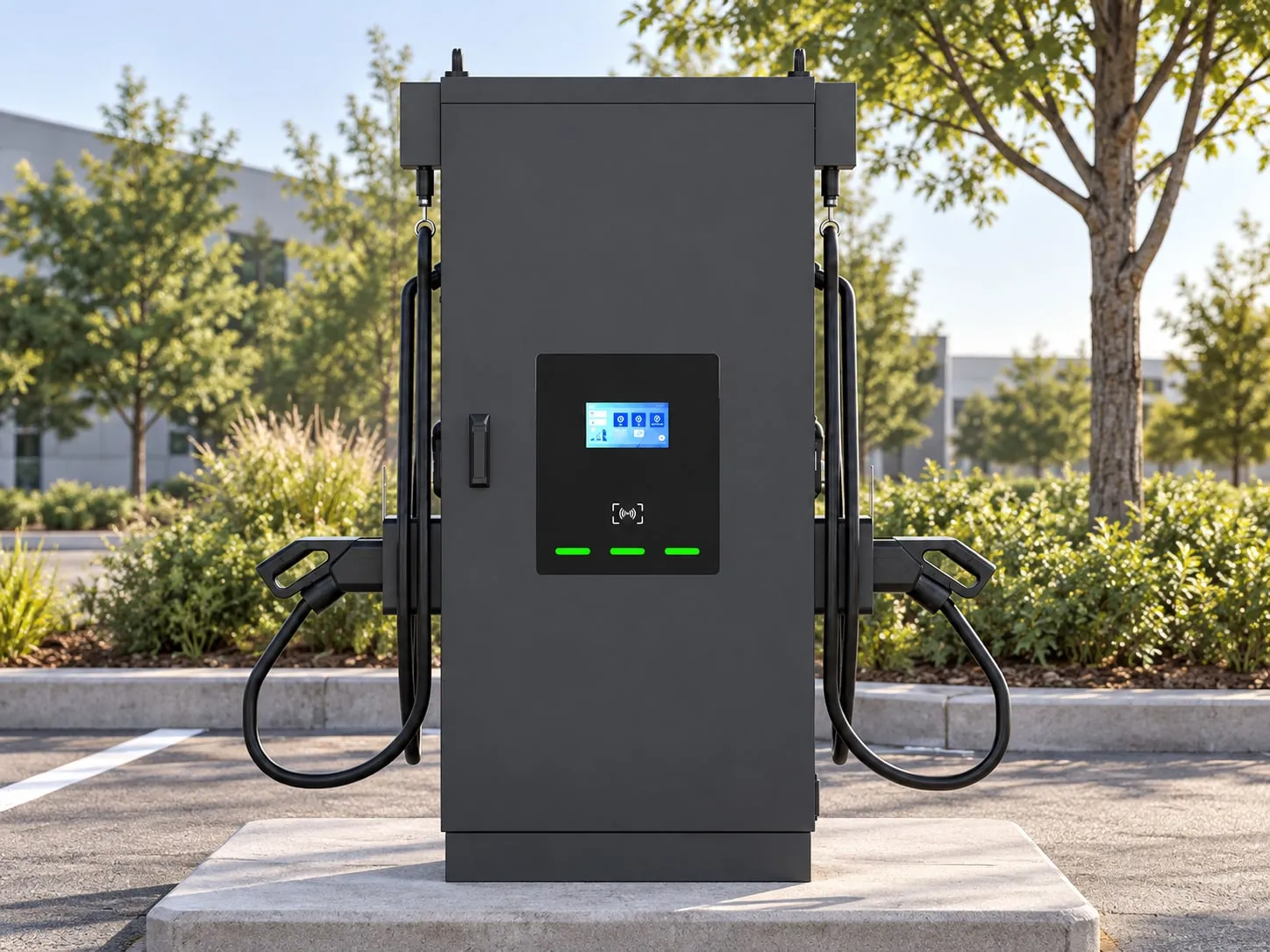 MVD Series DC charger at a business park
