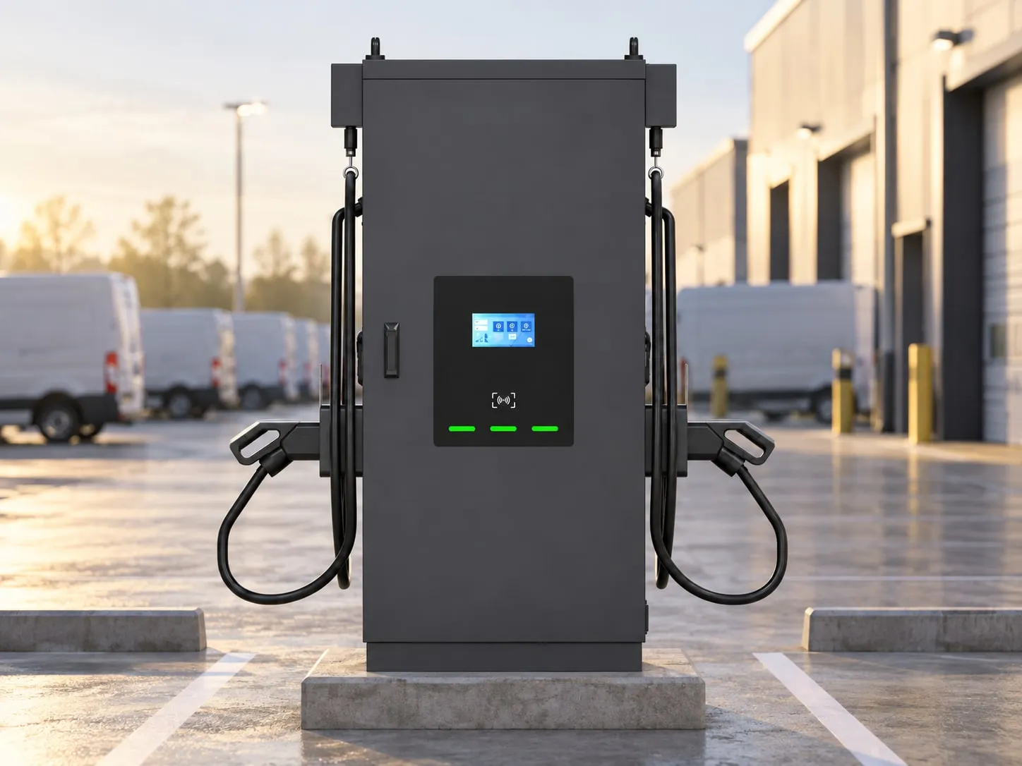 MOLZEX MVD Series DC charger at a van depot