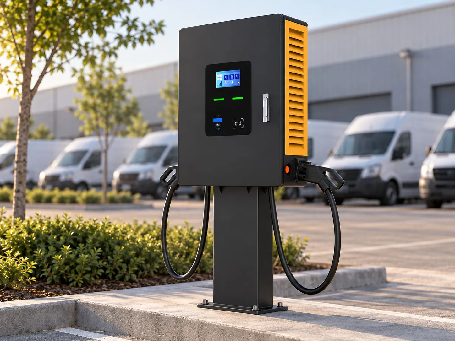 CVD Series DC charger at a van depot